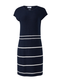 Product image thumbnail - Saint James - Costa Navy Striped Cotton Dress