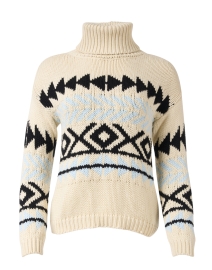 Product image thumbnail - Burgess - Cream Cotton Cashmere Ski Sweater