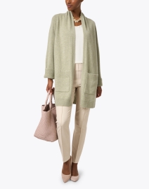 Look image thumbnail - Repeat Cashmere - Green Cashmere Cardigan