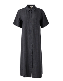 Product image thumbnail - Eileen Fisher - Grey Linen Shirt Dress