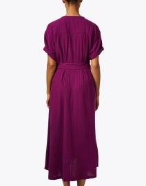 Back image thumbnail - Xirena - Cate Purple Cotton Gauze Dress