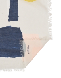 Back image thumbnail - Lafayette 148 New York - Multi Print Cotton Silk Scarf