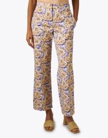 Front image thumbnail - Odeeh - Multi Floral Print Straight Leg Pant