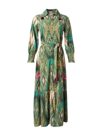 Indiana Green Print Shirt Dress