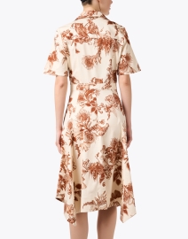 Back image thumbnail - Jason Wu Collection - Cream Floral Print Shirt Dress