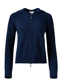 Product image thumbnail - Kinross - Navy Cotton Hoodie Sweater