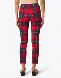 Back image thumbnail - Gretchen Scott - Plaidly Red Plaid Pull On Pant