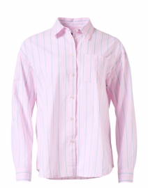 Pink Striped Cotton Button Down Shirt