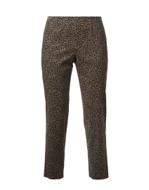 Product image thumbnail - Piazza Sempione - Monia Beige and Black Print Stretch Corduroy Pant