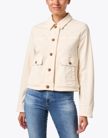Front image thumbnail - Marc Cain - Ivory Stretch Cotton Jacket