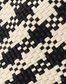 Fabric image thumbnail - Naghedi - St. Barths Medium Black Plaid Woven Handbag