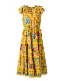 Product image thumbnail - Farm Rio - Yellow Multi Print Cotton Dress