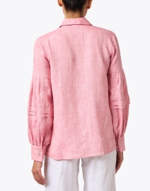 Back image thumbnail - 120% Lino - Pink Linen Shirt