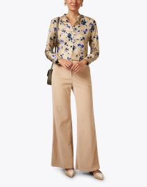 Look image thumbnail - Rosso35 - Beige Print Silk Blouse