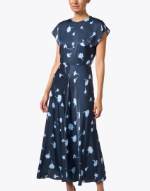 Front image thumbnail - Vince - Blue Print A-Line Dress