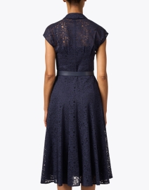 Back image thumbnail - Max Mara Studio - Finito Navy Lace Dress