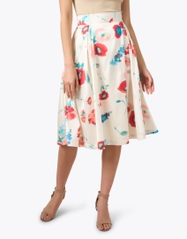 Front image thumbnail - Frances Valentine - Shelley White Multi Floral Skirt