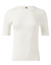Margaret O'Leary - Ivory Rib Knit Top