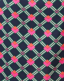 Fabric image thumbnail - Vilagallo - Adriana Navy Geo Print Silk Shirt Dress