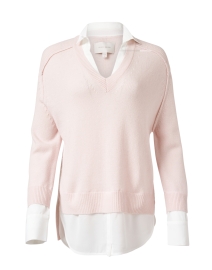 Product image thumbnail - Brochu Walker - Paloma Pink Sweater with White Underlayer
