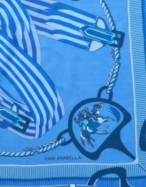 Fabric image thumbnail - Rani Arabella - Blue Print Wool Cashmere Silk Scarf