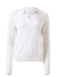 Product image thumbnail - Burgess - White Polo Sweater