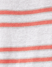 Fabric image thumbnail - Kinross - White and Coral Striped Linen Sweater