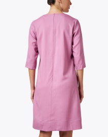 Back image thumbnail - Rosso35 - Pink Wool Shift Dress