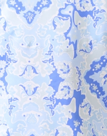 Fabric image thumbnail - Gretchen Scott - Blue Watteau Printed Ruffle Neck Top