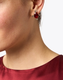 Look image thumbnail - Jennifer Behr - Alice Ruby Crystal Stud Earrings