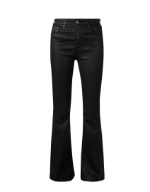 Product image thumbnail - AG Jeans - Farrah Black Coated Bootcut Jean