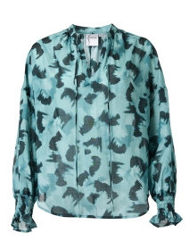 Product image thumbnail - Finley - Morrisey Green and Black Cotton Voile Blouse