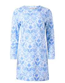 Sail to Sable - Blue and White Print Shift Dress