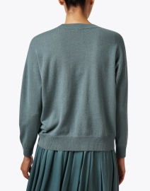 Back image thumbnail - Peserico - Green Wool Silk Cashmere Sweater