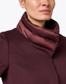 Extra_1 image thumbnail - Cinzia Rocca - Burgundy Wool and Down Coat