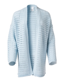 Product image thumbnail - Allude - Blue Wool Cashmere Open Cardigan