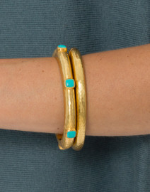 Catalina Gold Hinge Bangle Bracelet