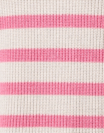 Fabric image thumbnail - Kinross - Ivory and Pink Stripe Garter Stitch Cotton Sweater