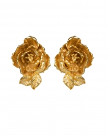 Product image thumbnail - Peracas - Gold Peony Stud Earrings