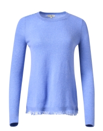 Blue Cashmere Fringe Sweater