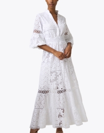 Front image thumbnail - Temptation Positano - Pompei White Embroidered Cotton Dress