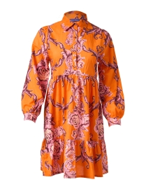 Product image thumbnail - Ro's Garden - Romy Orange Print Cotton Dress