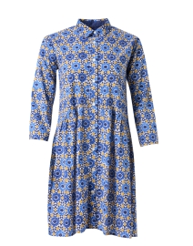 Product image thumbnail - Ro's Garden - Deauville Blue Printed Shirt Dress