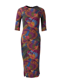Multi Macaw Print Jersey Dress
