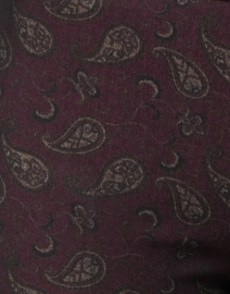Fabric image thumbnail - Avenue Montaigne - Pars Burgundy Paisley Stretch Pull On Pant