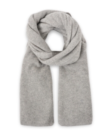 Product image thumbnail - White + Warren - Heather Grey Cashmere Thermal Knit Wrap