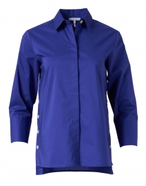 Maxine Marine Blue Stretch Cotton Shirt