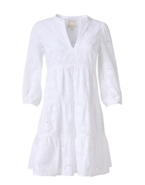 White Eyelet Tiered Tunic Dress