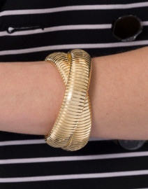 Double Gold Cobra Bracelet