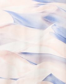 Fabric image thumbnail - Peserico - Majolica Blue Satin Printed Dress 